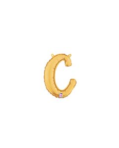 MIN SHP LETTER SCRIPT C GOLD MEGALOON JR.(VALVED)(14")(PKG)