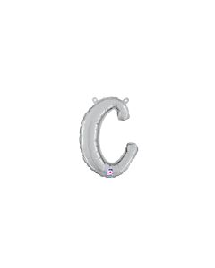 MIN SHP LETTER SCRIPT C SILVER MEGALOON JR.(VALVED)(14")(PKG