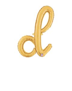 MIN SHP LETTER SCRIPT D GOLD MEGALOON JR.(VALVED)(24")(PKG)