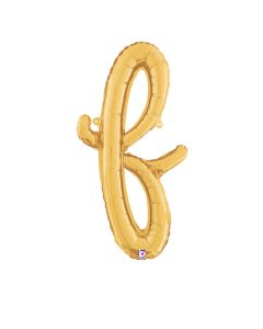 MIN SHP LETTER SCRIPT F GOLD MEGALOON JR.(VALVED)(24")(PKG)