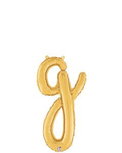 MIN SHP LETTER SCRIPT G GOLD MEGALOON JR.(VALVED)(24")(PKG)