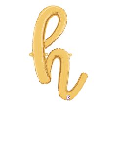MIN SHP LETTER SCRIPT H GOLD MEGALOON JR.(VALVED)(24")(PKG)