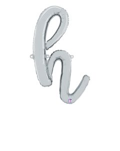 MIN SHP LETTER SCRIPT H SILVER MEGALOON JR.(VALVED)(24")(PKG