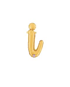 MIN SHP LETTER SCRIPT I GOLD MEGALOON JR.(VALVED)(14")(PKG)