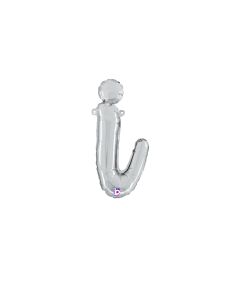 MIN SHP LETTER SCRIPT I SILVER MEGALOON JR.(VALVED)(14")(PKG