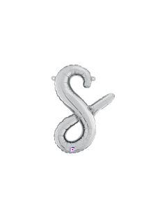 MIN SHP LETTER SCRIPT S SILVER MEGALOON JR.(VALVED)(14")(PKG