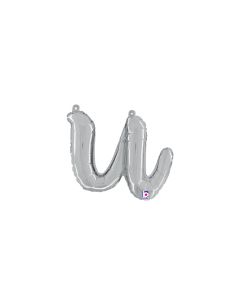 MIN SHP LETTER SCRIPT U SILVER MEGALOON JR.(VALVED)(14")(PKG
