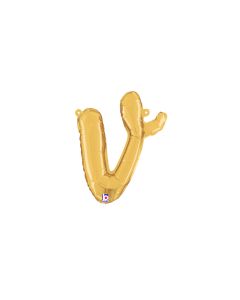 MIN SHP LETTER SCRIPT V GOLD MEGALOON JR.(VALVED)(14")(PKG)