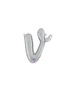 MIN SHP LETTER SCRIPT V SILVER MEGALOON JR.(VALVED)(14")(PKG