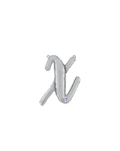 MIN SHP LETTER SCRIPT X SILVER MEGALOON JR.(VALVED)(14")(PKG