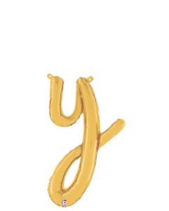 MIN SHP LETTER SCRIPT Y GOLD MEGALOON JR.(VALVED)(24")(PKG)