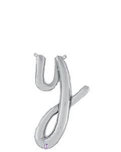 MIN SHP LETTER SCRIPT Y SILVER MEGALOON JR.(VALVED)(24")(PKG