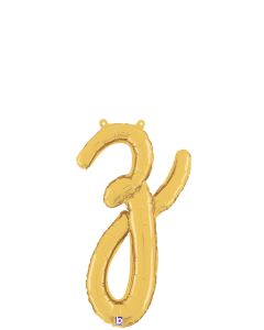 MIN SHP LETTER SCRIPT Z GOLD MEGALOON JR.(VALVED)(24")(PKG)