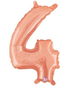 MIN SHP NUMBER 4 ROSE GOLD MEGALOON(VALVED)(14")(PKG)(D)sale