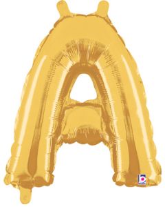 MIN SHP LETTER A GOLD MEGALOON JR.(VALVED)(14")(PKG)