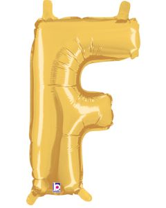 MIN SHP LETTER F GOLD MEGALOON JR.(VALVED)(14")(PKG)