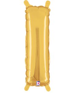 MIN SHP LETTER I GOLD MEGALOON JR.(VALVED)(14")(PKG)