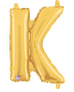 MIN SHP LETTER K GOLD MEGALOON JR.(VALVED)(14")(PKG)