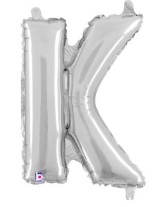 MIN SHP LETTER K SILVER MEGALOON JR.(VALVED)(14")(PKG)