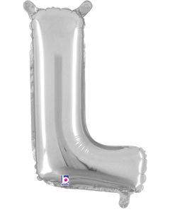 MIN SHP LETTER L SILVER MEGALOON JR.(VALVED)(14")(PKG)