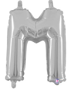 MIN SHP LETTER M SILVER MEGALOON JR.(VALVED)(14")(PKG)
