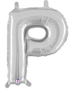 MIN SHP LETTER P SILVER MEGALOON JR. (VALVED) (14")