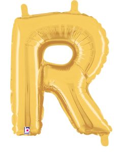 MIN SHP LETTER R GOLD MEGALOON JR.(VALVED)(14")(PKG)