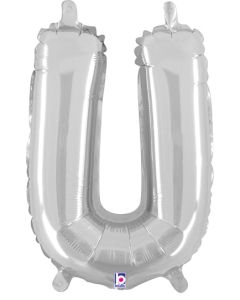 MIN SHP LETTER U SILVER MEGALOON JR.(VALVED)(14")(PKG)