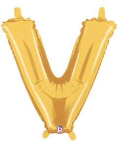 MIN SHP LETTER V GOLD MEGALOON JR.(VALVED)(14")(PKG)