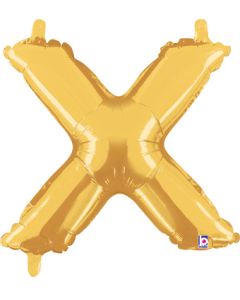 MIN SHP LETTER X GOLD MEGALOON JR. (VALVED) (14")