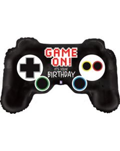 LRG SHP BIRTHDAY GAME ON CONTROLLER 36" (PKG)