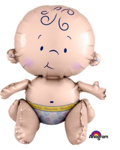 LRG SHP SITTING BABY 15" (MULTI-BALLOON)(PKG) AIR FILL