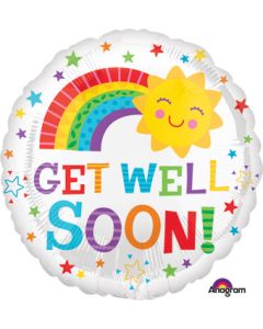 18C GET WELL SOON HAPPY SUN RAINBOW (PKG)