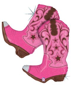 LRG SHP PINK DANCING BOOTS 36" (PKG)