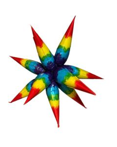 LRG SHP STARBURST TIE DYE 40" (MULTI-BALLOON)(PKG)