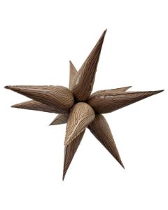 LRG SHP STARBURST WOOD GRAIN 40" (MULTI-BALLOON)(PKG)