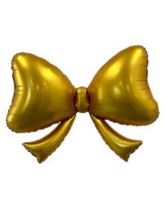 LRG SHP BOW GOLD 40" (PKG)