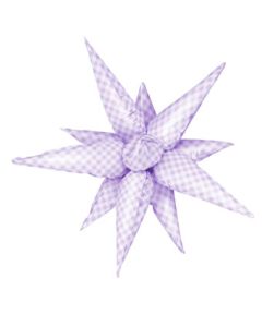 LRG SHP STARBURST LAVENDER GINGHAM 40" (MULTI-BALLOON)(PKG)