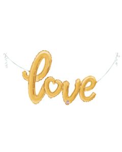 KIT PHRASE LOVE SCRIPT GOLD AIR FILL ONLY 33" (PKG)(D) sale