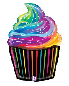 LRG SHP RAINBOW CUPCAKE 27" (PKG)(D) sale