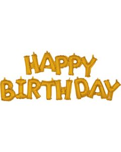 CONSUMER INFLATED PHRASE HAPPY BIRTHDAY GOLD (PKG)(D) sale
