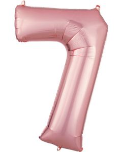 LRG SHP NUMBER 7 ROSE GOLD ANAGRAM 35" (PKG)