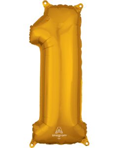 LRG SHP NUMBER MID-SIZE 1 GOLD ANAGRAM 26" (PKG)