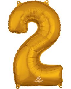 LRG SHP NUMBER MID-SIZE 2 GOLD ANAGRAM 26" (PKG)