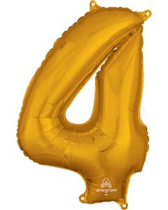 LRG SHP NUMBER MID-SIZE 4 GOLD ANAGRAM 26" (PKG)