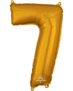 LRG SHP NUMBER MID-SIZE 7 GOLD ANAGRAM 26" (PKG)