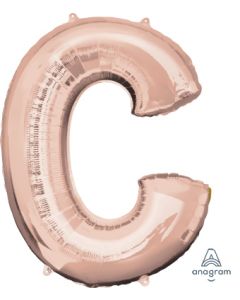 LRG SHP LETTER C ROSE GOLD ANAGRAM 32" (PKG)(D) sale