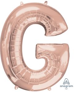 LRG SHP LETTER G ROSE GOLD ANAGRAM 32" (PKG)(D) sale