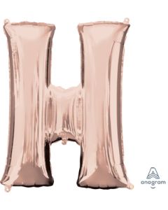 LRG SHP LETTER H ROSE GOLD ANAGRAM 32" (PKG)(D) sale