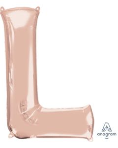 LRG SHP LETTER L ROSE GOLD ANAGRAM 32" (PKG)(D) sale
